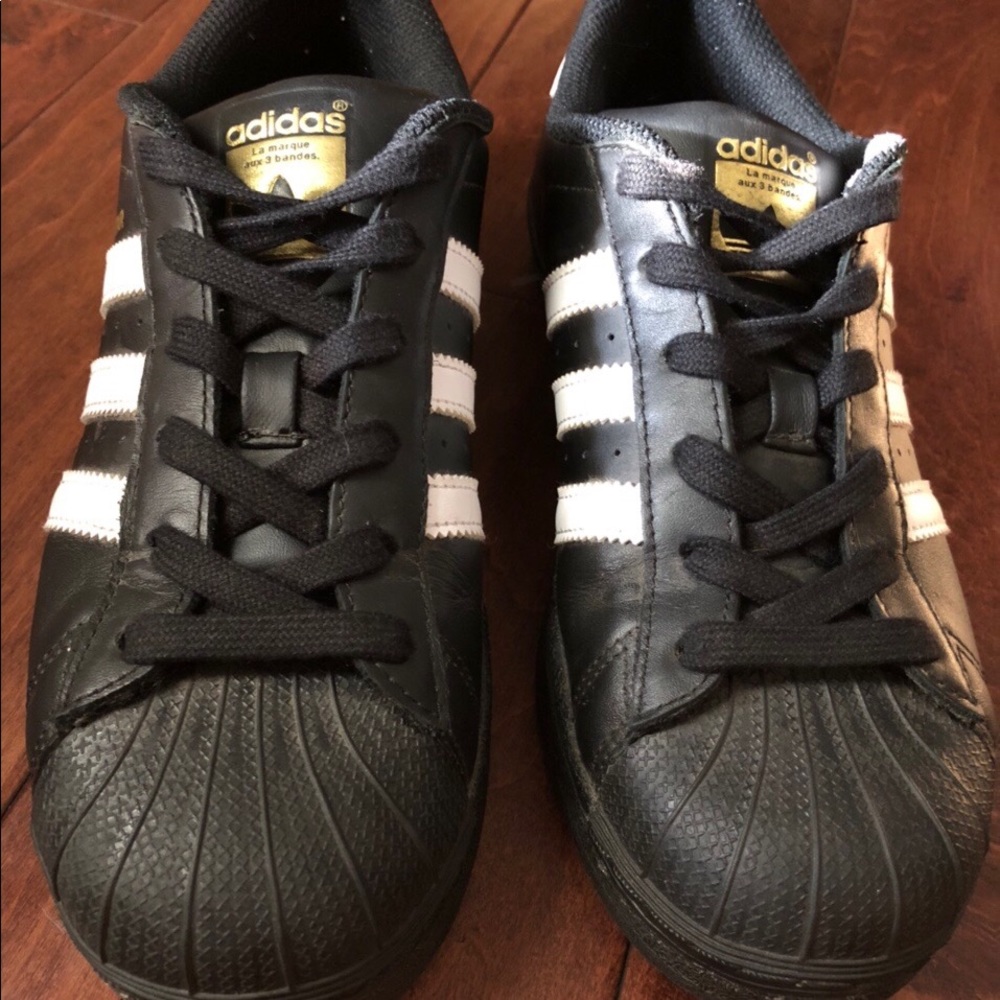 Black Adidas Superstars